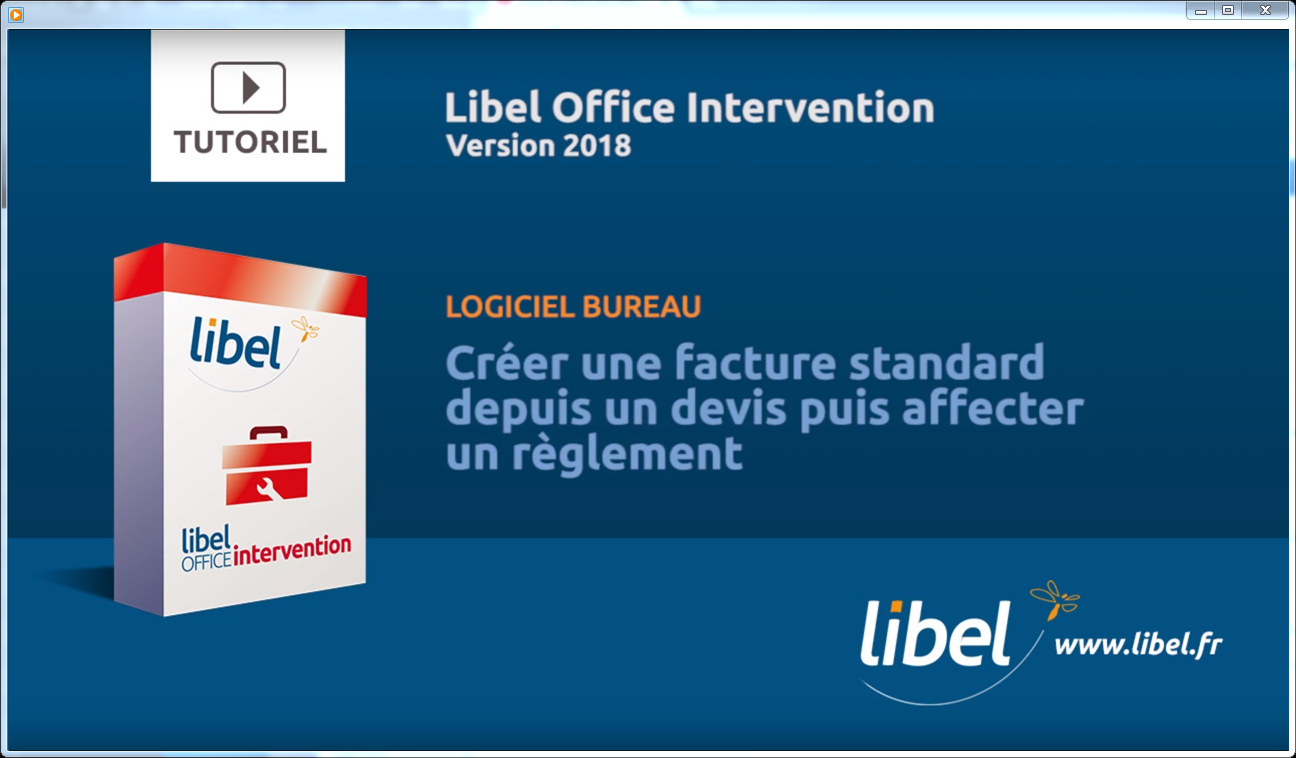 facture standard et règlement avec Libel Office Intervention