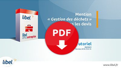 Ajouter la mention gestion déchets sur un devis