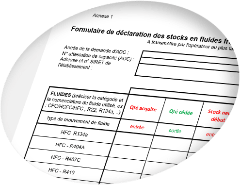 Déclaration annuelle fluides frigorigènes automatisée