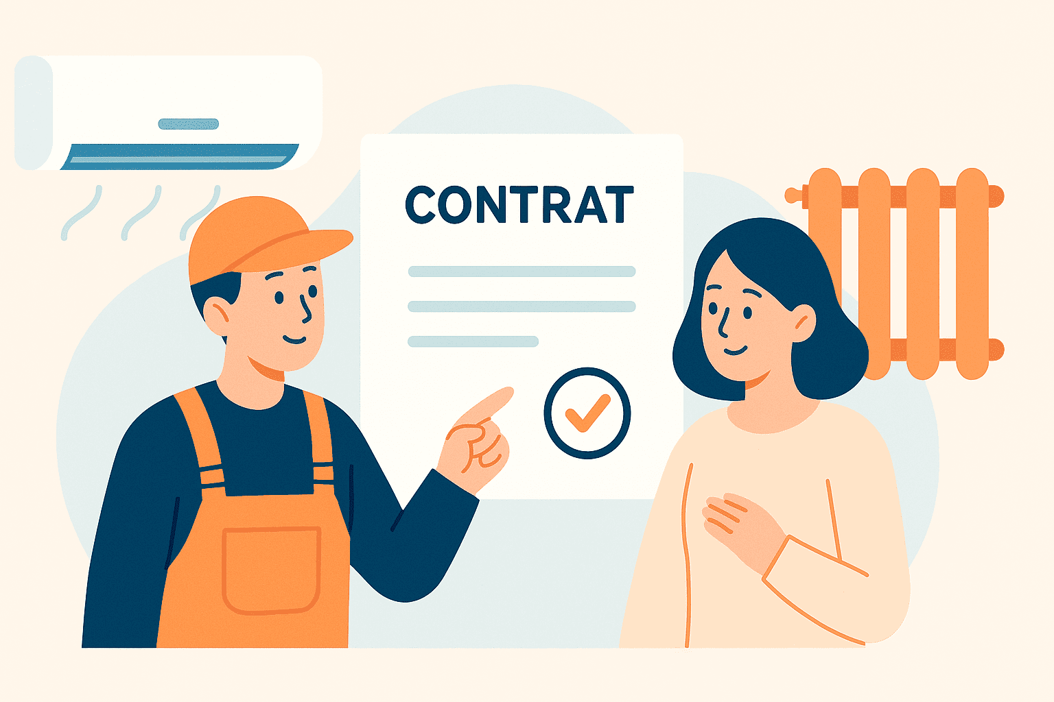 Modèles de contrats chauffagistes et climaticiens