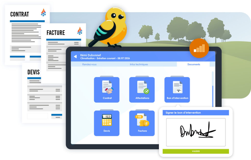 Application tablette pour chauffagistes et climaticiens