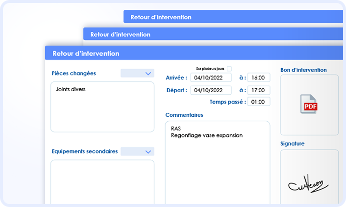 Archivage des bons d'intervention