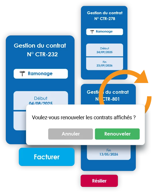 Logiciel de gestion des contrats pour ramoneur