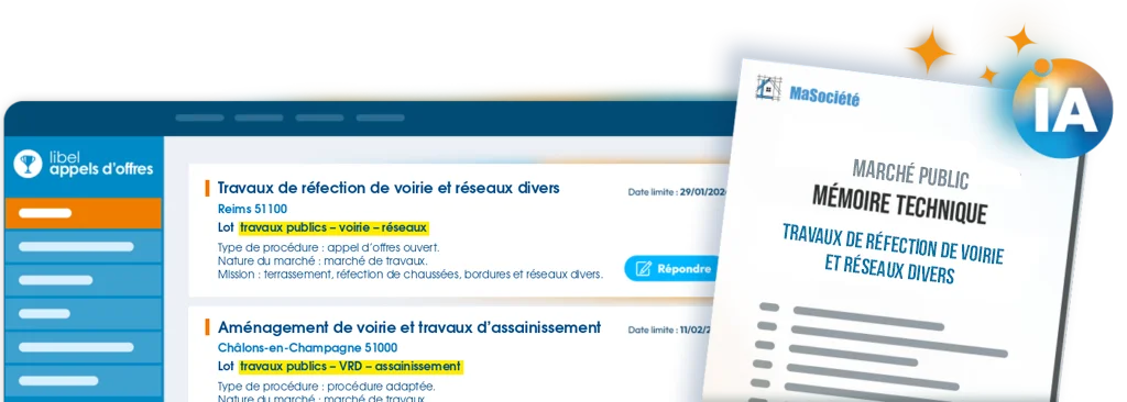 Appels d’offres de travaux publics
