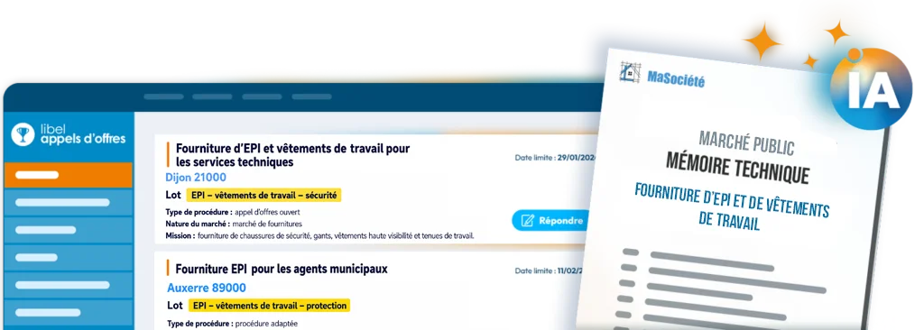 Appels d'offres d'EPI / EPC, vêtements de travail