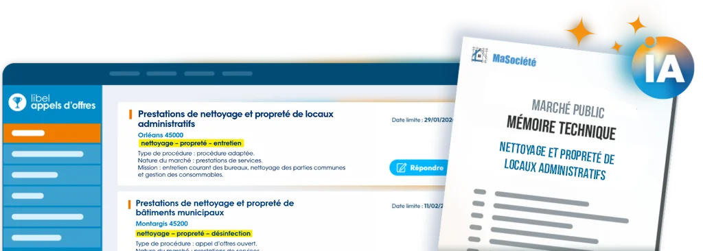 Appels d'offres de nettoyage / propreté