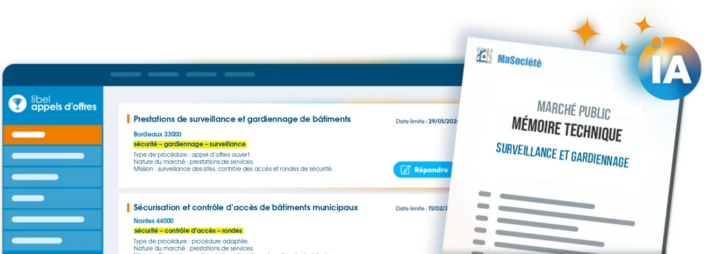 Appels d'offres de sécurité et gardiennage