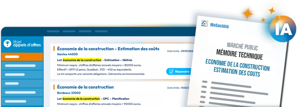 Appels d'offres économie de la construction